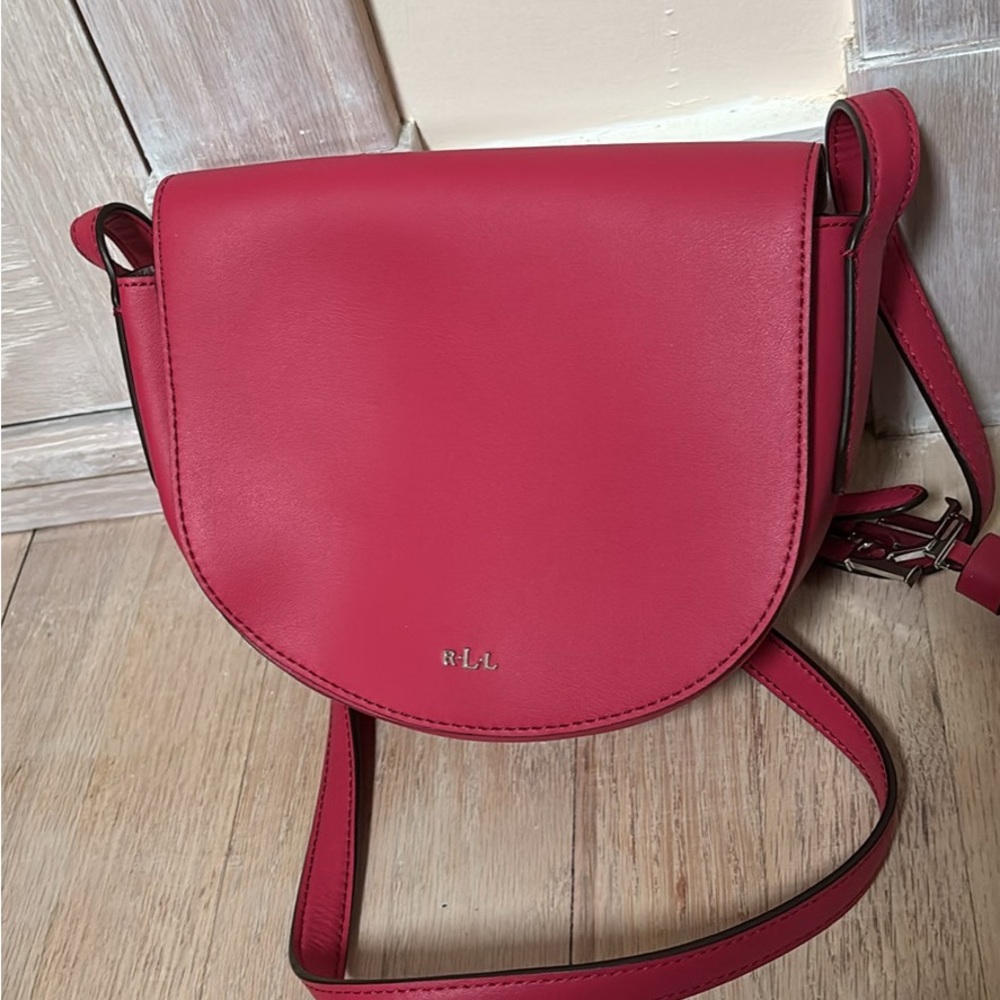 Vibrant Pink Semi-Circular Crossbody Bag